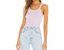 Ribbed Tank Top In Lilac