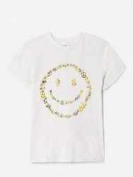 Smile 70S Loose Tee - Vintage White