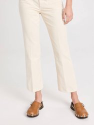 Women 70S Pocket Loose Flare Pants Corduroy - Off White