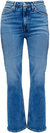 Women 90S High Rise Jeans Loose Crop Boot Cut Denim Pants - Blue