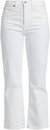 Women Crop Boot Cut 70'S Denim High Rise Jeans - White