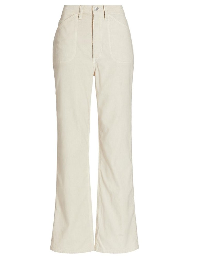 Women's 70s Pocket Loose Flare Pants - Ivory