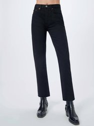 Women's 70'S Stove Pipe Jean - Black - Black