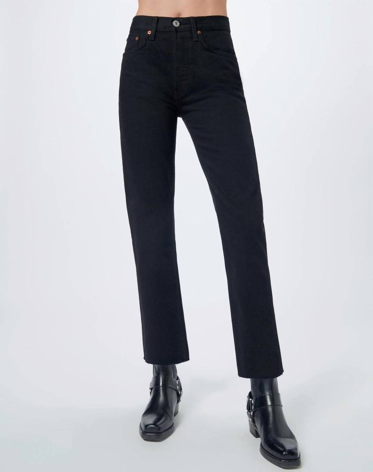 Women's 70'S Stove Pipe Jean - Black - Black