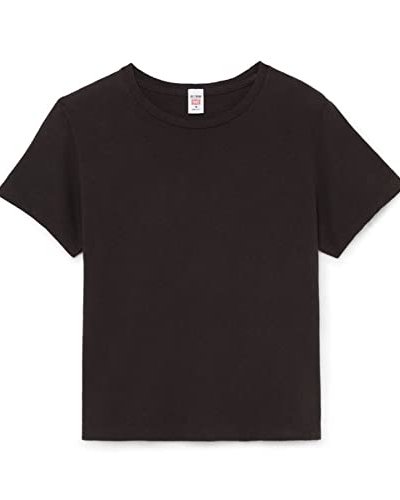 RE/DONE Women's Black Boxy Washed Black Short Sleeve Crew Neck T-Shirt product