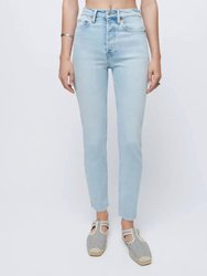 Women's Comfort Stretch High Rise Ankle Crop Jean - Calm Waters