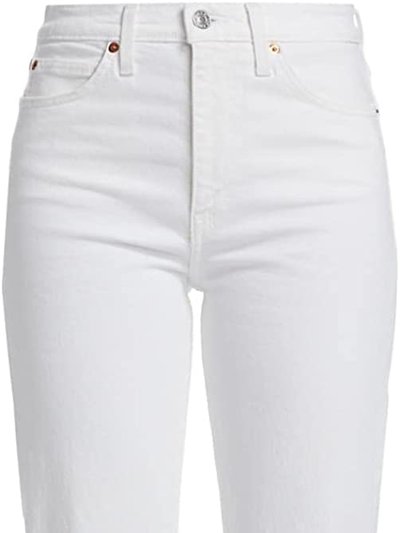 RE/DONE Women's White Crop Boot Cut 70's Denim High Rise Jeans product