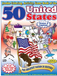 50 United States Coloring Book 8.5 x 11