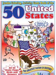 50 United States Giant Tablet Coloring Book 11 x 17