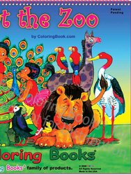 A Day at the Zoo LapTop Coloring Book 17 x 11