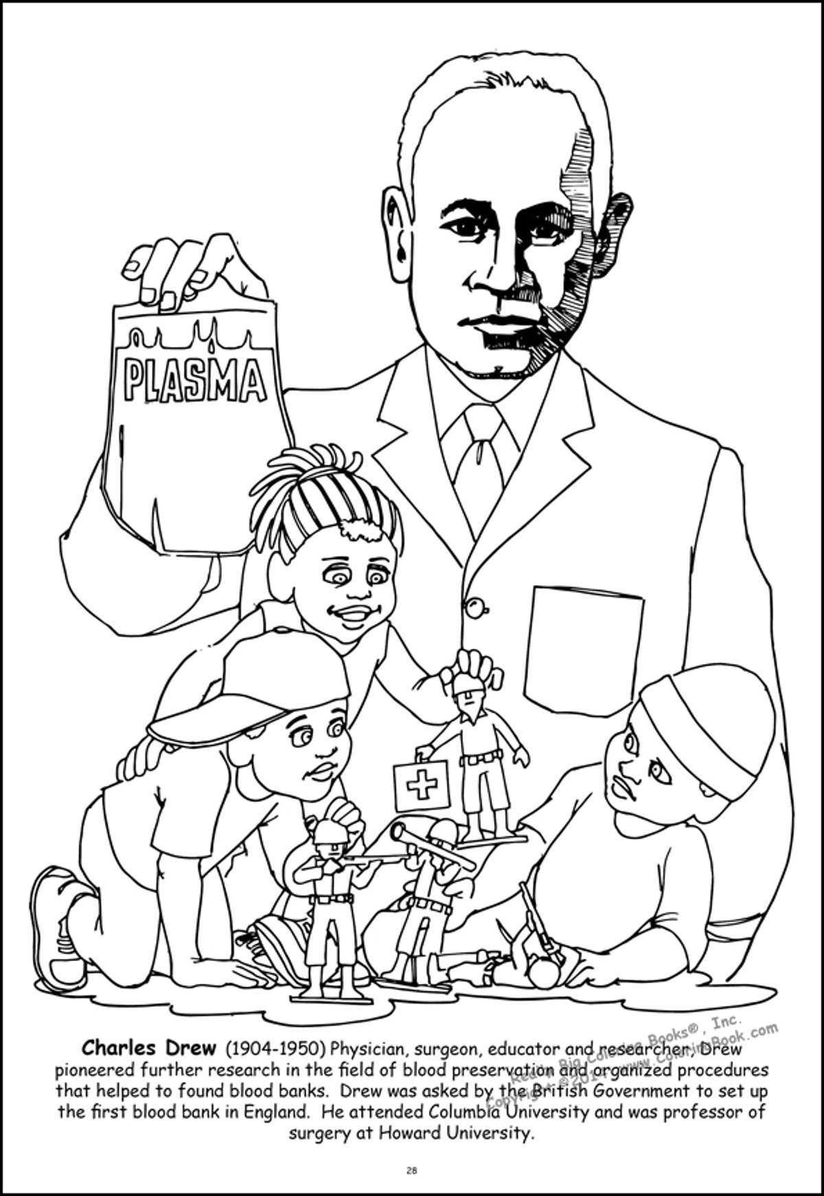 African American Leaders Really Big Coloring Book 12 x 18