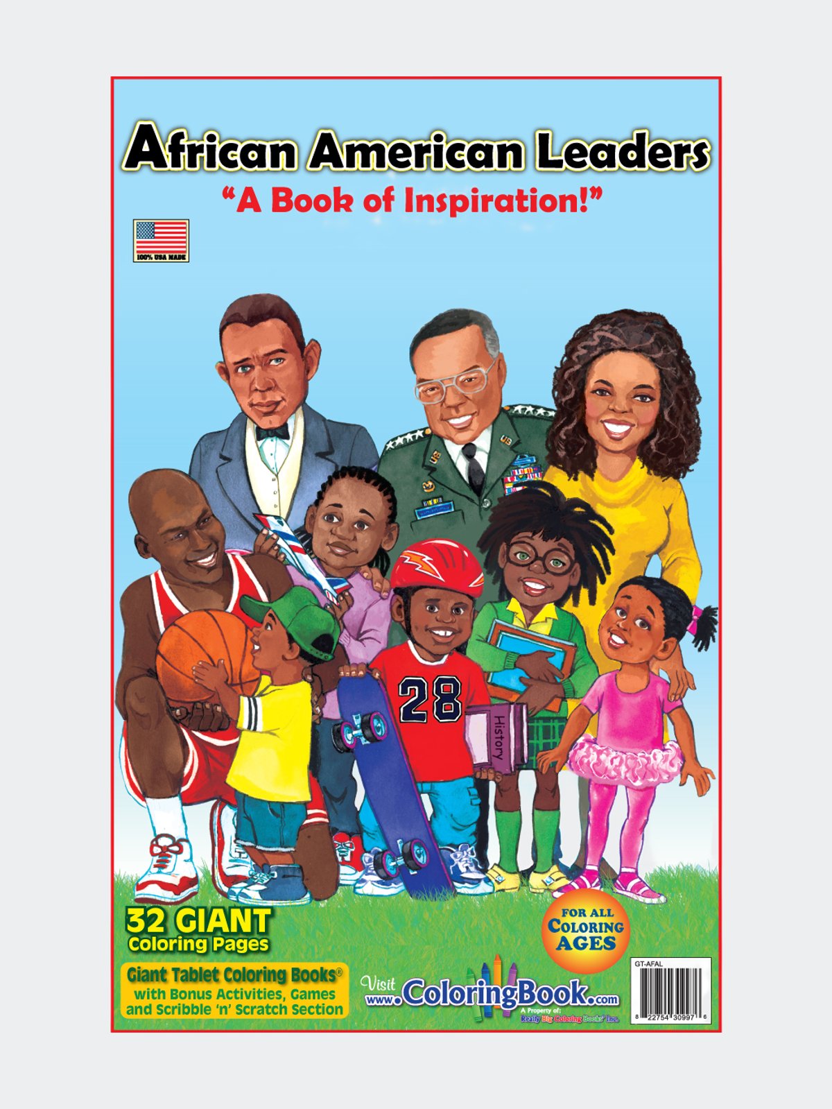 African American Leaders Really Big Coloring Book 12 x 18