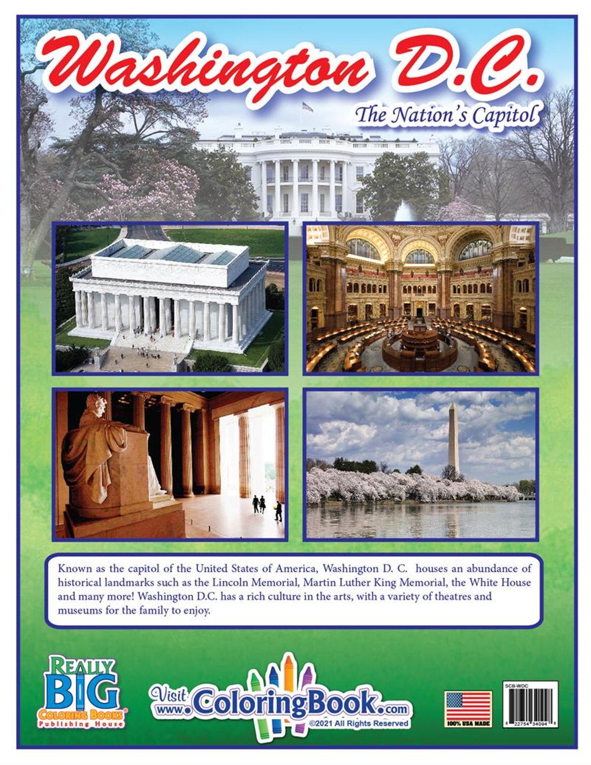 Really Big Coloring Books Coloring in Washington D.C. Coloring And Activity  Book - Yahoo Shopping