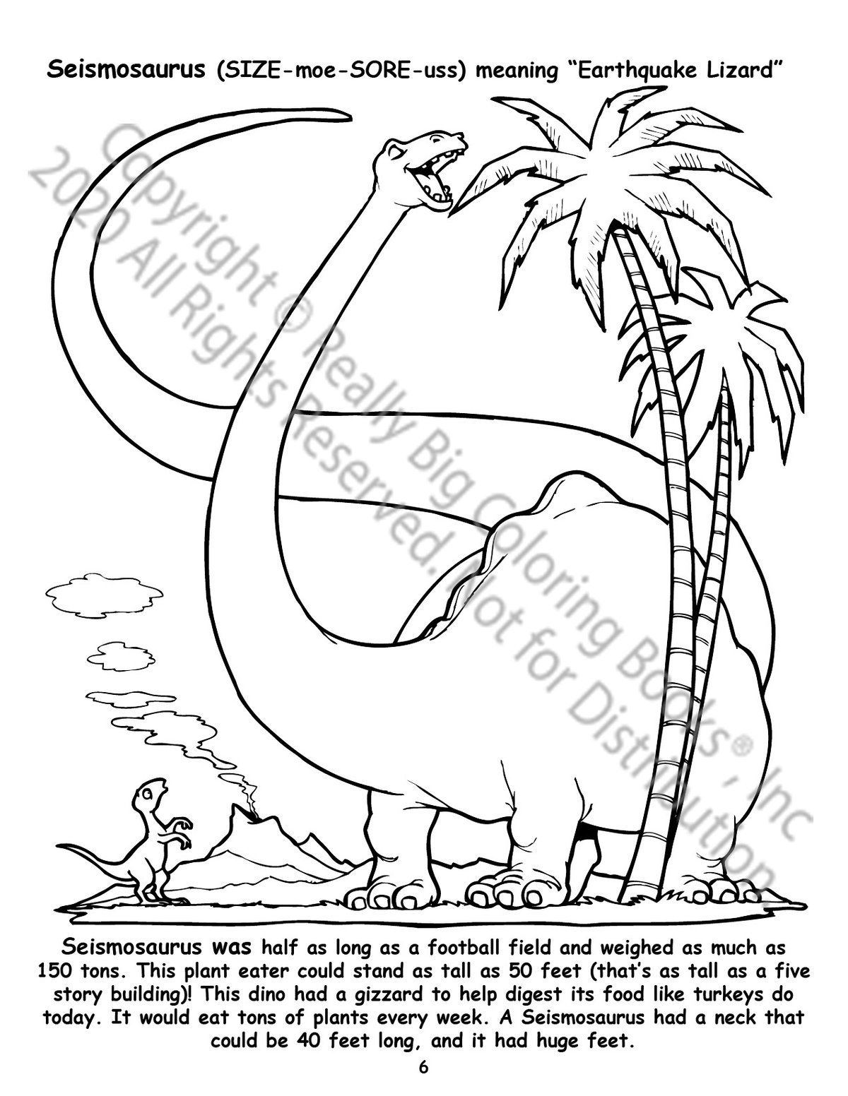 Really Big Coloring Books Dinosaurs 12 x 18 Really Big Coloring Book