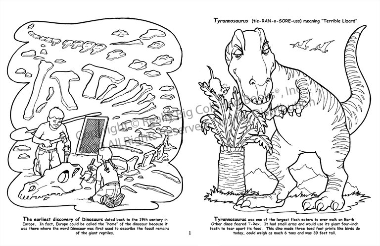 Dinosaurs LapTop Coloring Book
