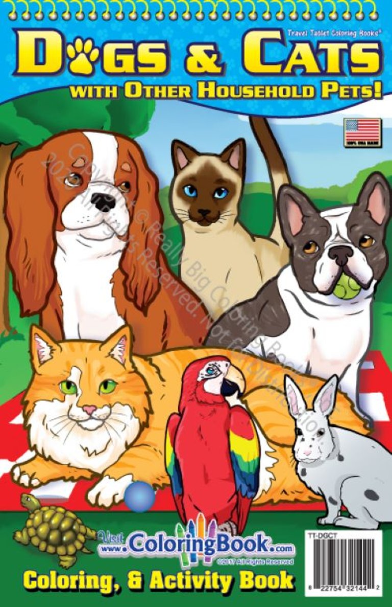 Dog And Cats Coloring Books