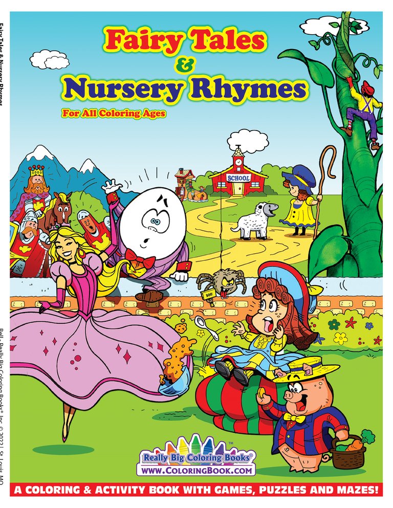 Fairy Tales and Nursery Rhymes Coloring Book 8.5 x 11