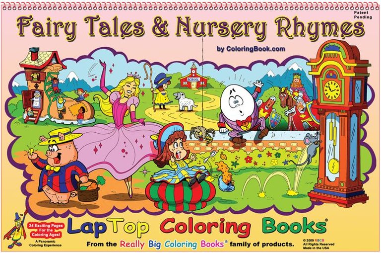 Fairy Tales & Nursery Rhymes LapTop Coloring Book