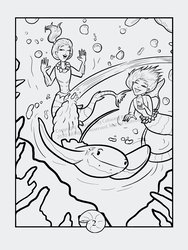 Mermaids Coloring and Activity Book 8.5x11