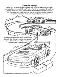 Racing Coloring Book