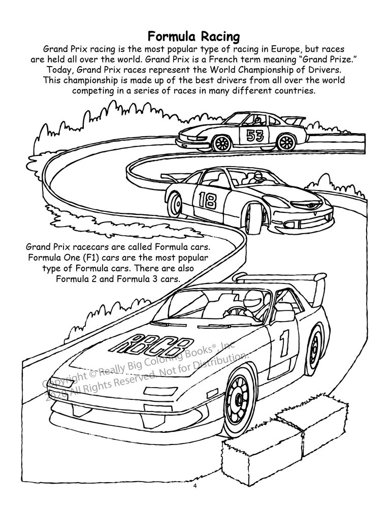 Racing Coloring Book