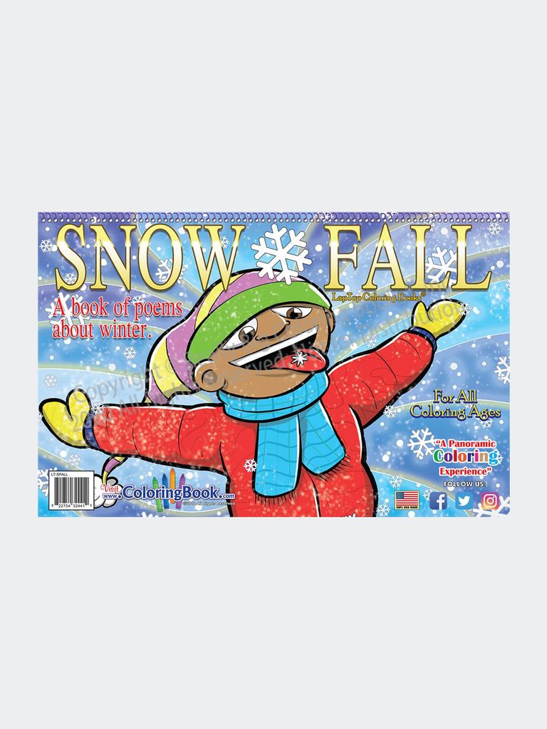 Snow Fall LapTop Coloring Book