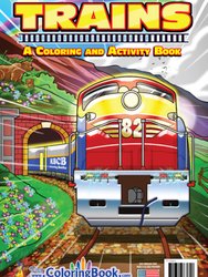 Trains Coloring Book 5.5 x 8.5
