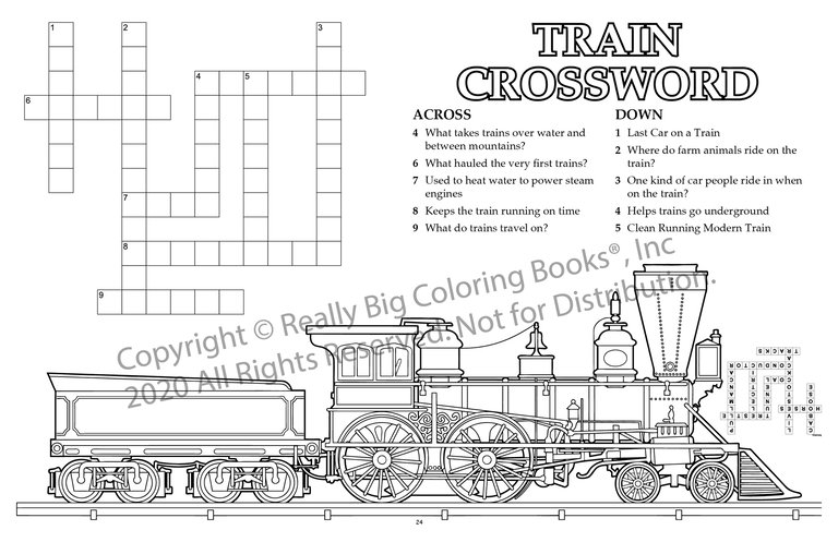 Trains LapTop Coloring Book