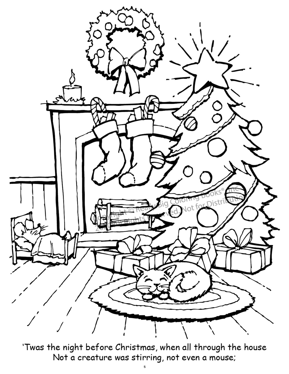 Christmas Coloring Book 12x18 