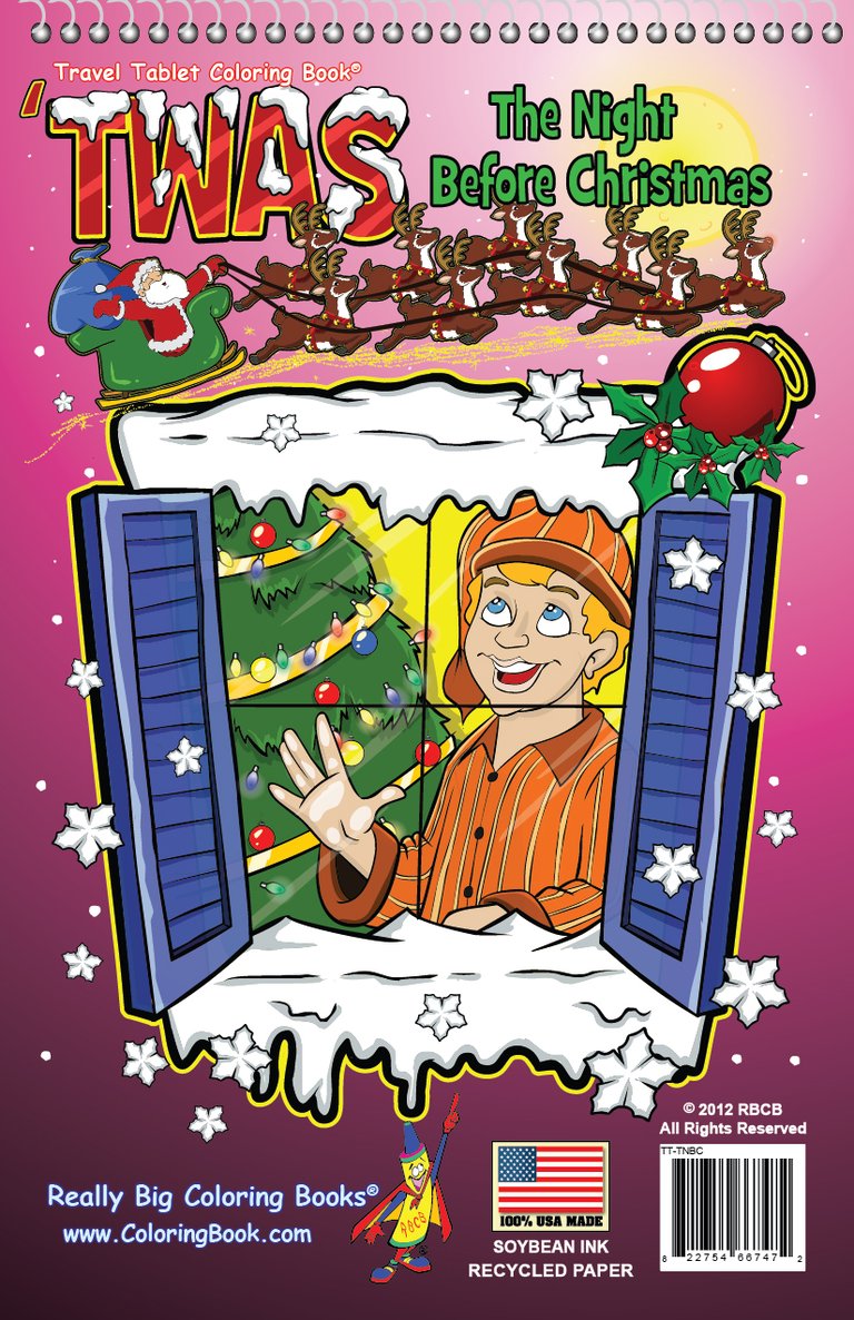 Twas the Night Before Christmas Fun And Educational Coloring Book