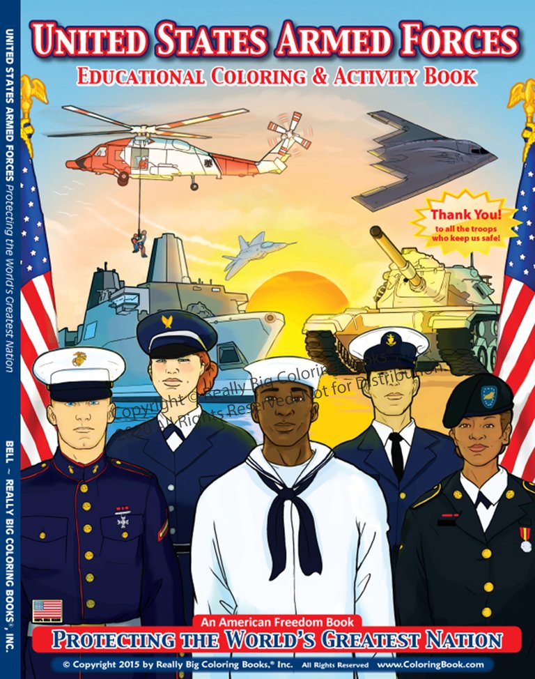 United States Armed Forces Coloring And Activity Book 8.5 x 11
