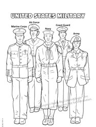 US Armed Forces Coloring & Activity Book