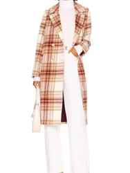 Riley Check Coat In Multi