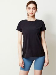 Airy Mile Laser Mesh Tee - Black