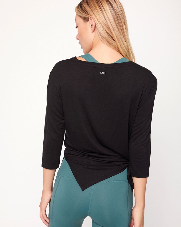 Anen Side Tie 3/4 Sleeve Top