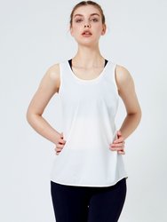 Atlas Laser Cut Mesh Tank - Brilliant White