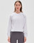 City Zip Crop Crewneck - Brilliant White