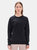 City Zip Slim Crewneck - Black