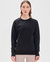 City Zip Slim Crewneck - Black