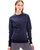 City Zip Slim Crewneck - True Navy