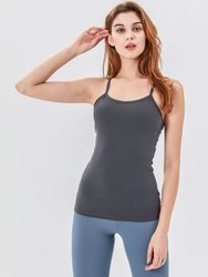 Dove Bra Tank - Smoke Charcoal