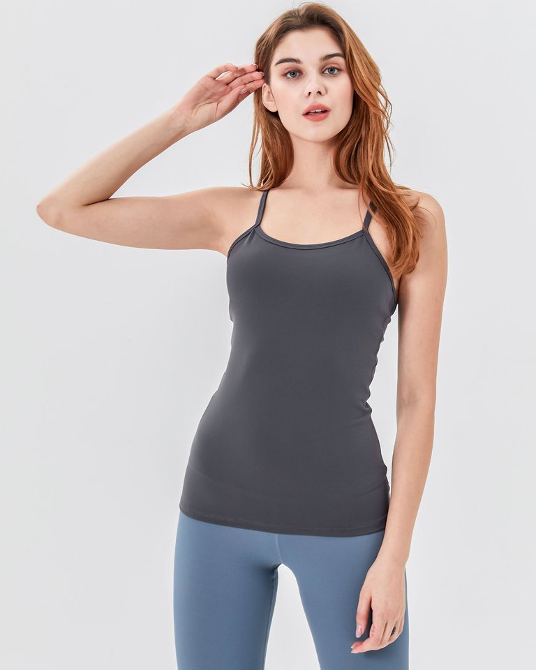 Dove Bra Tank - Smoke Charcoal