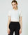 Echo Laser Cut Crop Tee - Brilliant white