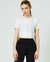 Echo Laser Cut Crop Tee - Brilliant white