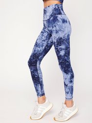 Essential Marble Dye Leggings 26" - Marble Blue