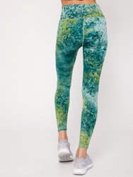 Essential Marble Dye Leggings 26" - Marble Blue