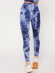 Essential Marble Dye Leggings 26" - Marble Blue