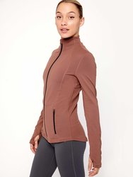 Gen Xyz Zip Up Track Jacket - Walnut