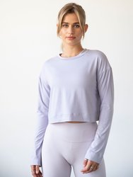 Go With The Flow Crop Long Sleeve - Purple Lace