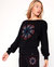 Karma Graphic Viscose Blend Long Sleeve Top